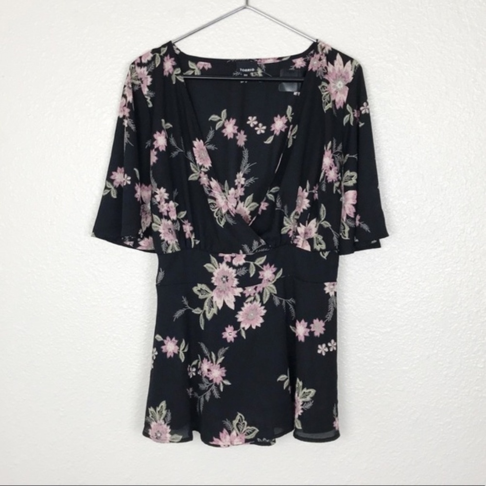 NWT Torrid | Floral Print Tie Back Babydoll Top